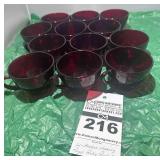 Anchor Hocking Royal Ruby Red Punch Glasses ( 12)