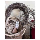 3 pcs - Grape Vine Wreath, Berry Wreath, Grape Vine Basket