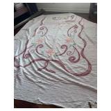 Vintage Chenille Bed Spread  (Shows Wear)