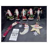 Christmas Ornament - Metal Santa