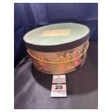 Antique Cardboard Hat Box "Garden Party"  (1920)