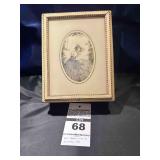 Vintage Art Deco Country Cottage Woman Jewelry Box w a Mirror