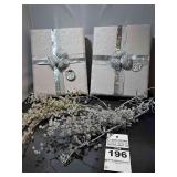 2 Christmas Gift  Boxes, 2 - Different Crystal Beads Strings