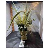 Planter with Artificial Plant