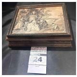 Antique / Vintage Jewelry Parlor Box with Mirror & Dividers