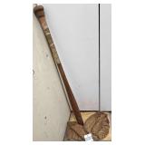 Vintage Bat & Father & Son Baseball Mitts