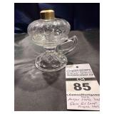 Antique / Vintage Glass Oil Finger  Lamp