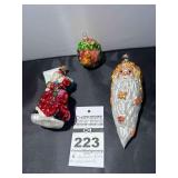 Vintage Christmas Ornaments (3) Christopher Radko