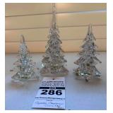 3 - Studio Art Glass Christmas Trees