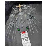 Christmas Ornaments -Crosses Crystal, Glass, & Mirrors