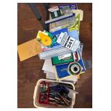 Large Lot of Office Supplies, Paper, Folders, Pens, Tape & so much more.