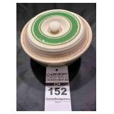 Vintage 1930 Stoneware Crock Covered Bowl