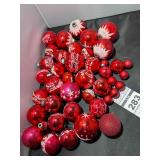 Christmas Ornaments - Vintage / Antique Red Glass Balls