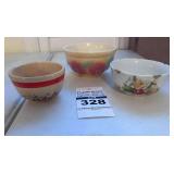 3 Vintage / Antique Bowls
