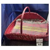 Large Woven Gathering Basket (24" x  13" x 16") & American Classic Jacquard Woven Throw (52 x 76)
