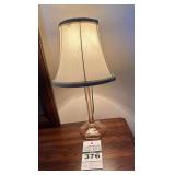 Antique Pink Depression Glass Lamp