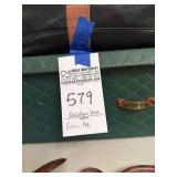 Vintage Green Box, Blue Cooler, Black Bag full of bags