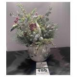 Christmas Decoration - Flocked Pine & Berry