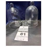 2 - Glass Bell Jars