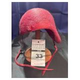 Hat - Melusine Red Felt Hat with Black Veil