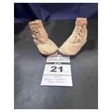 Antique Victorian High-Top Baby Shoes with Buttons