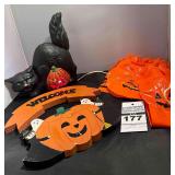 Halloween Décor - Welcome Sign, Black Cat , Pumpkin Bags