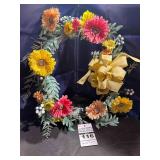 Spring Wreath with Yellow Bow