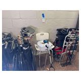 Elderly Items,  Walking Canes, 2 Wheelchairs, 2 Rollaters