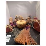 Fall Décor - Wooden & Paper Mache Pumpkins, Scare Crow , Witches