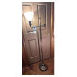 Antique Brass Swing Arm Floor Lamp