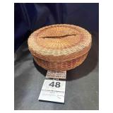 1  Woven Sweetgrass Round Sewing Box