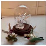 Humming Birds (3) with a Dome