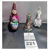 Vintage /Antique Rabbit Ornaments (3)