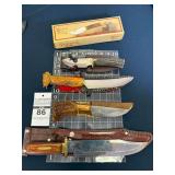 Assorted Hunting and Bowie Style Knives