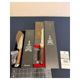 Folded Steel & Lotus Damascus Knives Set