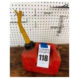 Red Gas Can with Spout - 1 Gallon