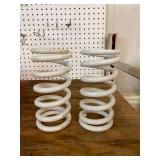 Pair of Approximately 9-Inch White Coil Springs