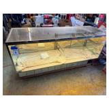 Large Glass Display Cabinet with Storage, 72"x24"x40" on Wheels