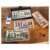 Assorted Tennessee License Plates