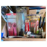 Mixed Box of Saw Blades, Tube Brushes, Removal Tools, Gasket Sealant and Other Tools