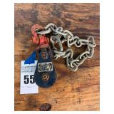 Bronze Bushed Pulley with Chain - 2 Ton Working Load Limit