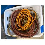 Basket of Air Hoses and Extension Cord