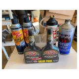 AutoZone Brake Cleaner, STP Fuel Injector Cleaner Value Pack, and A/C Flush Solvent