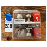 Gatehouse Satin Nickel Combination Entry and Single Cylinder Deadbolt Lock Set