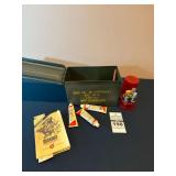 Ammunition Reloading Supplies with .45 Cal Ammo Box
