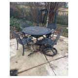 Outdoor Metal Table and 4 Chairs