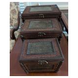 3 Plastic Boxes 18", 13", 10.5"