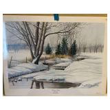 Signed Burton Dye Print Winters Touch 22.5”x17”