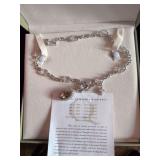 Judith Ripka Sterling Silver Necklace with a Citrine Pendant