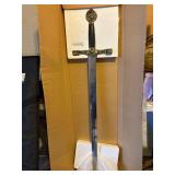 New in Box Excalibur Sword  45” Long with Hangin Plack